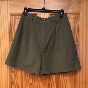 VINTAGE GAP MOM JEAN STYLE SHORTS sz 10 ARMY GREEN SKORT LOOK